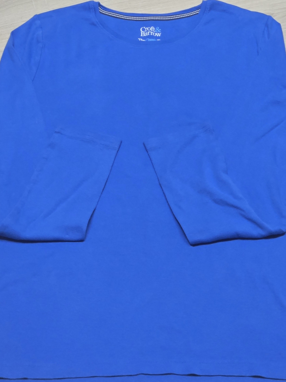 croft & barrow Bright Blue Long Sleeve Tee